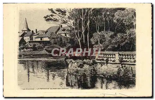 Cartes postales La Fleche La terrasse du parc des Carmes