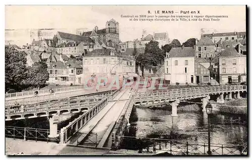 Cartes postales Le Mans Pont en X