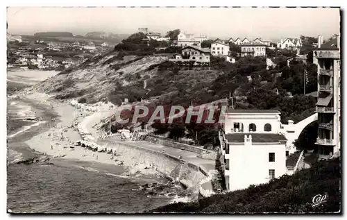 Moderne Karte Guethary Vue generale La plage