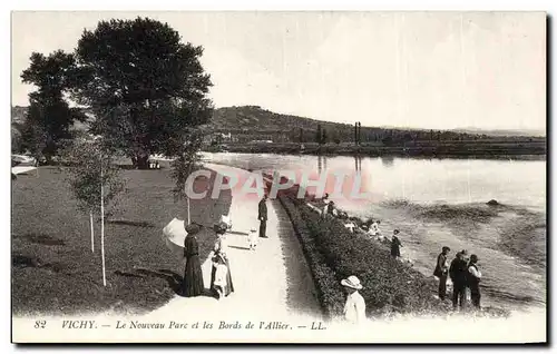 Cartes postales Vichy le nouveau parc et les bords de l Allier