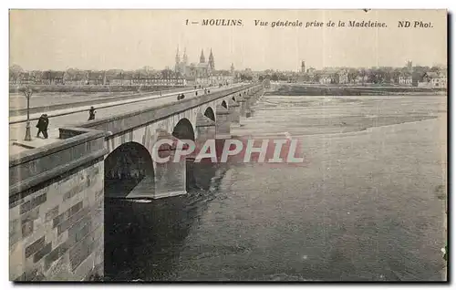 Ansichtskarte AK Moulins Vue generale prise de la Madeleine