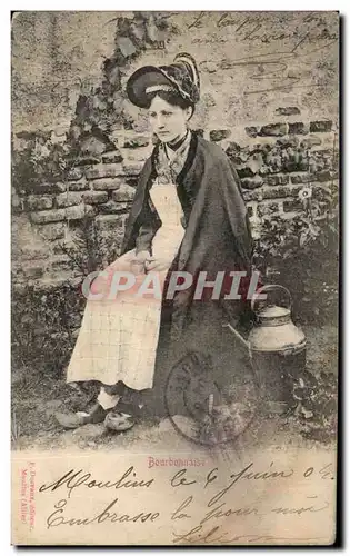 Cartes postales Bourbonnaise Folklore costume