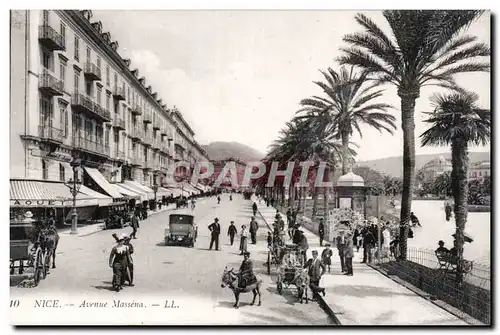 Cartes postales Nice Avenue Massena Ane Donkey