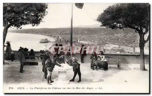 Ansichtskarte AK Nice La plateforme du chateau vue vers la baie des anges