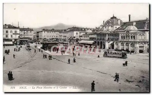 Cartes postales Nice La place Massena et le casino