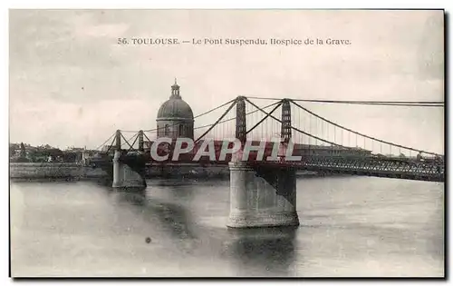 Cartes postales Toulouse Le pont suspendu Hospice de la Grave