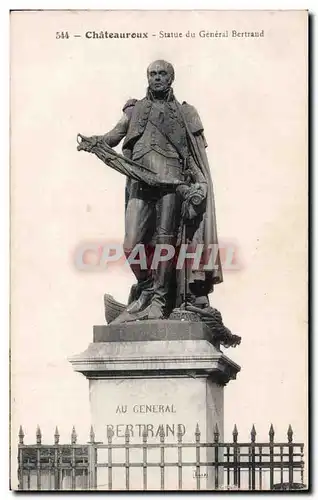Ansichtskarte AK Chateauroux Statue du general Bertrand