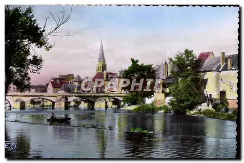 Cartes postales Argenton sur Creuse Les bords de la Creuse au pont neuf