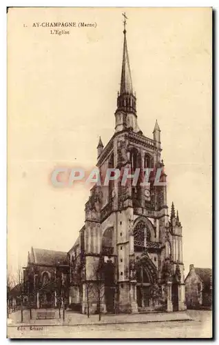 Ay en Champagne - L Eglise - Cartes postales