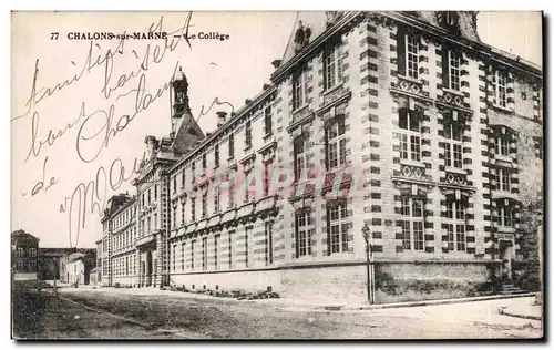 Chalons sur Marne - Le College - Ansichtskarte AK