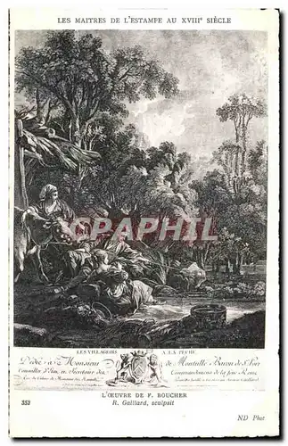 Cartes postales Fantaisie Les maitres de l estampe au 18eme Boucher Gaillard