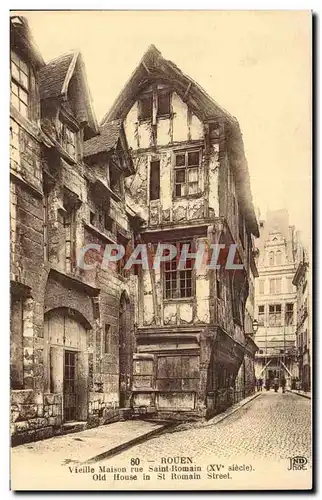 Ansichtskarte AK Rouen Vieille maison rue Saint Romain