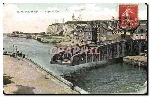 Cartes postales Dieppe Le grand pont