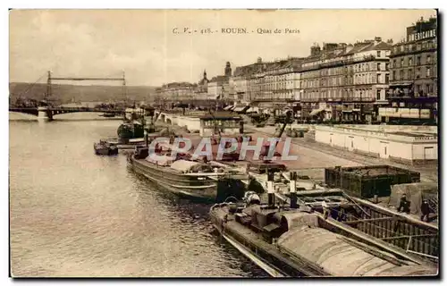 Cartes postales Rouen Quai de Paris