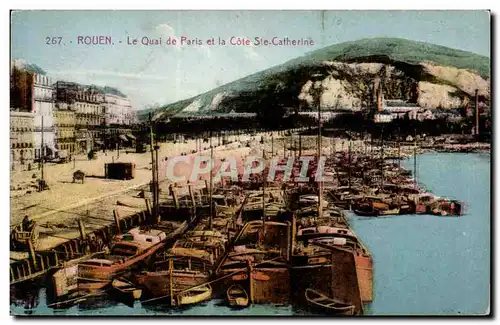 Rouen - Le Quai de Paris et la Cote Ste Catherine - Cartes postales