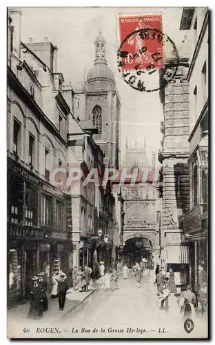 Rouen - La Rue de la Grosse Horloge - Cartes postales