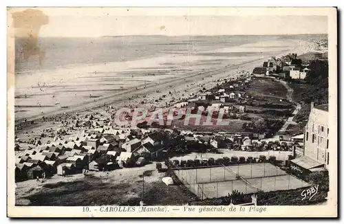 Carolles - Vue Generale de la Plage Tennis - Cartes postales