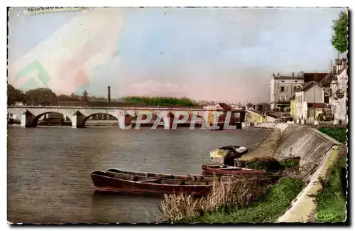 Moderne Karte Gray Le pont de pierre sur la Saone