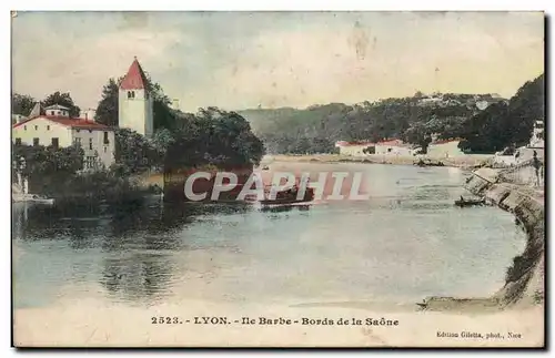 Cartes postales Lyon Ile Barbe Bords de la Saone