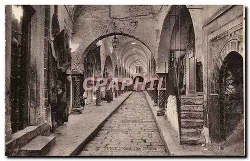 Cartes postales Tunisie Sfax Souk des etoffes