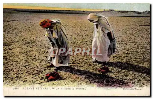 Cartes postales Tunisie Scenes et types La priere