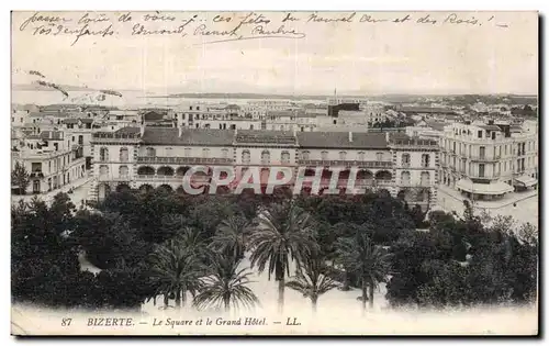 Ansichtskarte AK Tunisie Bizerte le square et le grand hotel