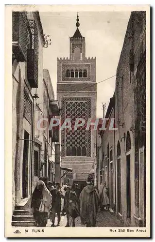 Ansichtskarte AK Tunisie Tunis Rue Sidi Ben Arous