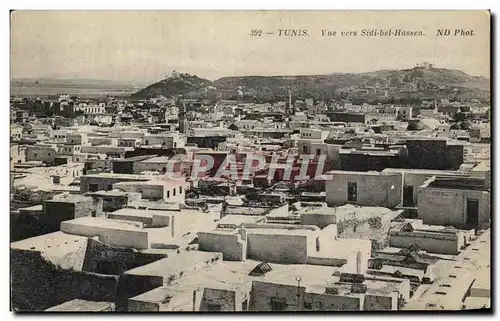 Cartes postales Tunisie Tunis Vue vers Sidi bel Hussen