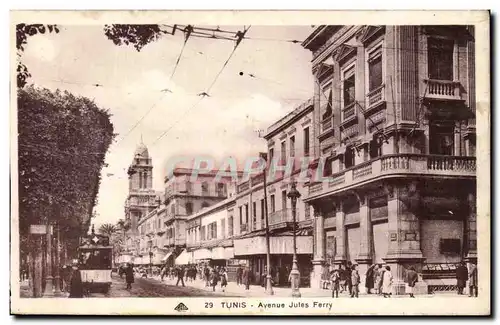 Ansichtskarte AK Tunisie Tunis Avenue Jules Ferry