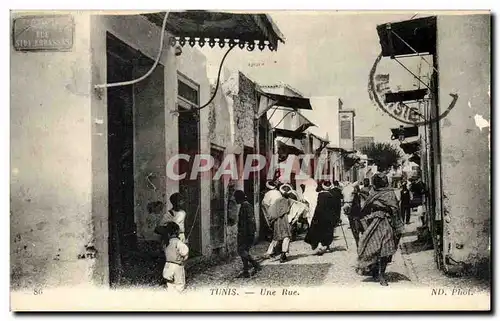 Ansichtskarte AK Tunisie Tunis Une rue