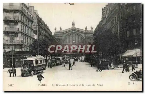 Cartes postales Paris Boulevard Denain et la gare du Nord