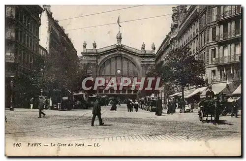 Cartes postales Paris Boulevard La gare du Nord