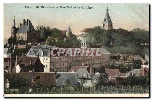 Cartes postales Gien Vue Est et le college