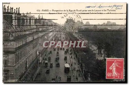 Paris - 1 - Panorama de la Rue de Rivoli - Cartes postales