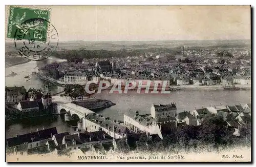 Montereau - Vue Generale prise de surville - Cartes postales