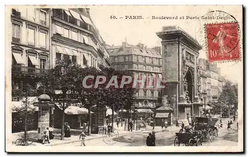 Paris - 10 - Boulevard et Porte Saint Denis - Cartes postales