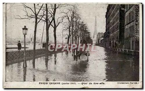 Paris - 15 - Inonde - Inondations Janvier 1910 - Quai de Grenelle - Ansichtskarte AK