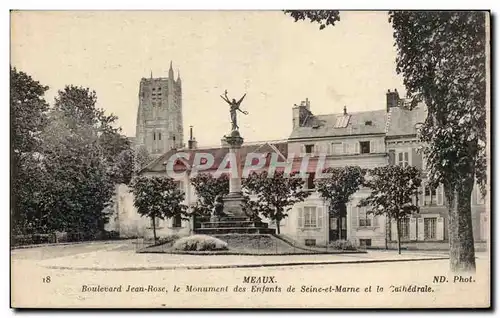 Meaux - Boulevard Jean Rosse - Le Monument des Enfants - Ansichtskarte AK