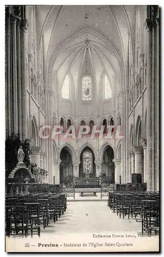 Ansichtskarte AK Provins Interieur de l eglise Saint Quiriace