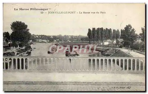 Cartes postales Joinville le Pont La Marne vue du pont