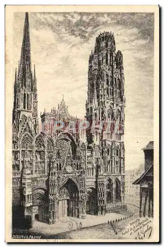 Ansichtskarte AK Rouen Portail de la cathedrale et tour du beurre