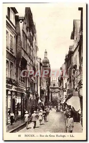 Cartes postales Rouen Rue du gros horloge