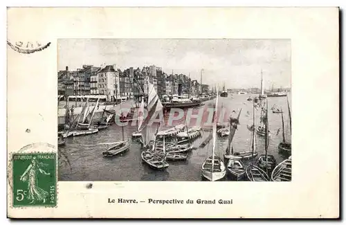 Ansichtskarte AK Le Havre Perspective du grand quai