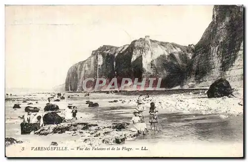 Cartes postales Varengeville Vue des falaises et de la plage