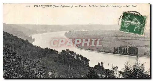 Cartes postales Villequier Vue sur la Seine prise de l ermitage