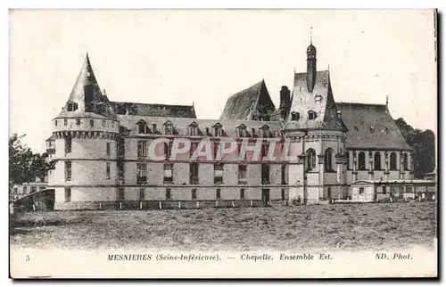 Cartes postales Mesnieres Le chateau Chapelle Ensemble Est