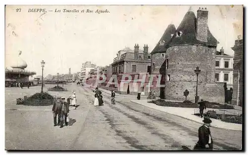 Ansichtskarte AK Dieppe Les tourelles et rue aguado