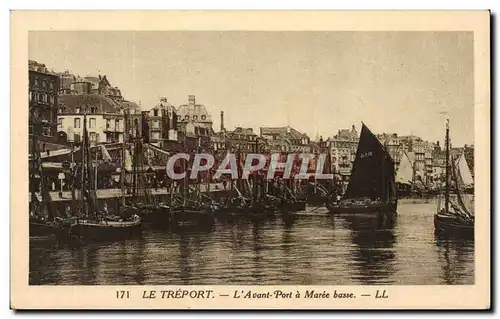 Cartes postales Le Treport L avant port a maree basse