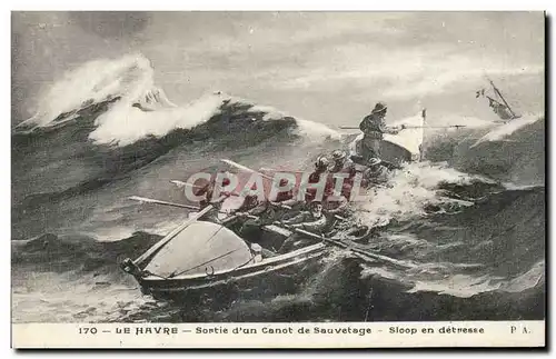 Ansichtskarte AK Le Havre Sortie d un canot de sauvetage Slopp en detresse