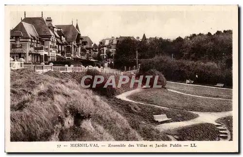 Cartes postales Mesnil Val Ensemble des villas et jardin public